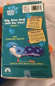 Blue S Clues Big Blue And Just For You Volume 3 1999 Vhs Blues Clues Blues Dvds Movies