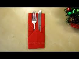 Do it yourself napkin folding instructions. Servietten Falten Bestecktasche Einfache Tischdeko Basteln Diy Basteln Ideen Ø¯ÛØ¯Ø¦Ù Dideo