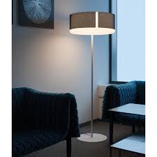 Molto Luce Apollo Led Stehlampe 176cm Stoffschirm Grau Mit