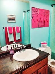 Hot Pink And Aqua Girls Bathroom Girl Bathrooms Girls Bathroom Hot Pink Bathrooms