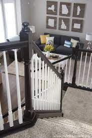 How To Stain Paint An Oak Banister The Shortcut Method No Sanding Needed Wood Railings For Stairs Oak Banister Paint Stained Wood