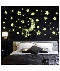Only on snapdeal will you find high quality wall stickers with beautiful designs that are easy to apply by anyone. Buy Jaamso Royals Radium Moon Falling Stars Glow In Dark Wall Sticker Pvc Vinyl 21 Cm X 29 7 Cm Night Glow Stickers Online Best Price In India Fccshopping Com