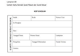 Tugas penerima surat (juru terima surat) adalah sebagai berikut. Contoh Kartu Kendali Surat Masuk Dan Surat Keluar Di Sekolah Antapedia Com