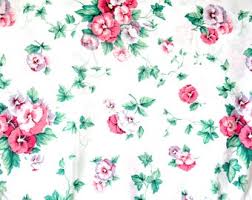 Vintage Full flat sheet, floral flat sheet, vintage bedding, Waverly floral  sheet, country floral sheet, sheet fabric