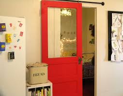 Maybe you would like to learn more about one of these? Interior Barn Doors For Homes Ideas Fabulous Red Diy Sliding Barn Door In White Kitchen Design Red Barn Door Barn Door Diy Sliding Door