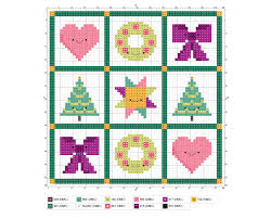Counted cross stitch patterns with quilts. Quilt Sampler Christmas Cross Stitch Pattern