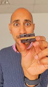 Paz getting a bit over excited by the delicousness of our Salted Caramel  brownie....Have you tried it?