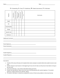 Kim Foye This Is A Daily Behavior Checklist That A Middle School Student Who Is Having Trouble With Getting Student Behavior Behaviour Chart Homework Turn In