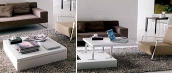 Another great table by duffylondon, a coffee table that can be transformed into a dining table when you need it. Multi Functional Furniture Transform Your Coffee Table Into A Desk Or A Dining Table