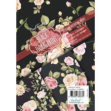 Shabby cottage chic throw pillow. Craftangles Decoupage Paper Pack Black Floral Print A4 4 Sheets Amazon In Home Kitchen