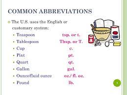 Lowercase to emphasize that you want the larger spoon instead of the . Fastest Abbreviation For Tablespoon In French