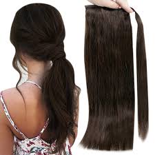 Getting a short haircut is perhaps one of the boldest changes you can make with your hair. Amazon Com Full Shine Human Hair Extensions Ponytail Natural 12 Inch Short Wrap Around Ponytail Darkest Brown Clip In Extension With Drawstring One Piece Remy Human Hair With Magic Paste 70 Gram Beauty