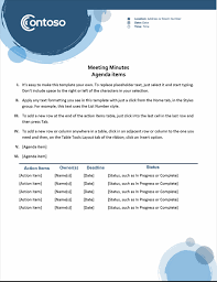 It outlined as a summary of the meeting detailing topics covered and any decisions made. Minutes Office Com