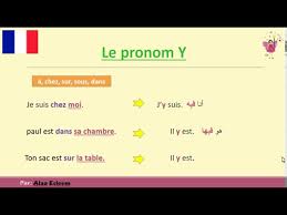 تعليم الفرنسية شرح الضمير Le Pronom Personnel Y Y Youtube