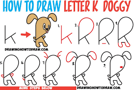 The best way to become better at drawing is to draw, a lot. Huge Guide To Drawing Cartoon Characters From Lowercase Letter K Easy Tutorials For Kids How To Draw Step By Step Drawing Tutorials Drawing Cartoon Characters Lettering Easy Drawings For Kids