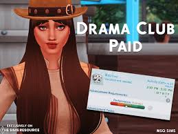 Y aquí es donde entra este mod para los sims 4 que les presento hoy. The Sims Resource Drama Club Paid