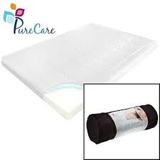 Purecare Gel Infused Memory Foam Mattress Topper Contour Cooling Bamboo Non Slip Memory Foam Mattress Topper Foam Mattress Topper Mattress Topper