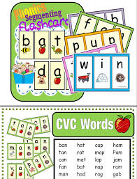 Segmenting Phonemic Awareness Cards Decoding Cvc Words Level 1 Cvc Words Phonics Cvc Word Activities