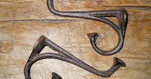 6 Cast Iron Tack Saddle Hook Style Coat Hooks Hat Hook Rack Hall Tree Brown Coat Hooks Hat Hooks Cast Iron Hooks