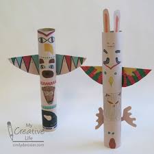 Cardboard Tube Totem Pole Craft Totem Pole Craft Totem Poles For Kids Family Crafts