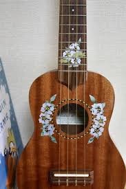 Inlay Stickers Ukulele Hibiscus Hawaiian Flowers Rosette Purfling Decorative Ebay Ukulele Art Painted Ukulele Ukulele Design