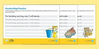 Ks2 english, whether that's english drills, practice sheets, poetry, stories, spag, or something else, is an important part of a child's primary education. Ks2 Bbc Children In Need Joined Handwriting Practice Sheets