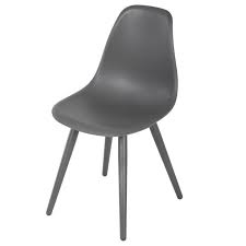 Chaise de jardin lady en résine injectée de couleur gris anthracite. Chaise De Jardin Scandinave North Gris Fonce Cdiscount Jardin