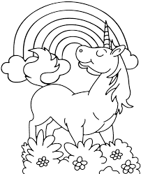Unicorn And Rainbow Coloring Page Unicorn Coloring Pages Coloring Pages Cartoon Coloring Pages