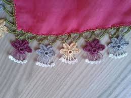 Cicekli Oya Modeli Crochet Needlework Bead Crochet Crochet Edging