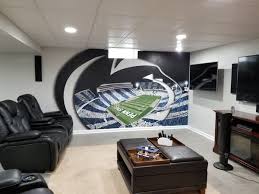 Penn State Mural Man Cave Decor Football Mural Man Cave Home Bar Man Cave Decor Man Cave Room