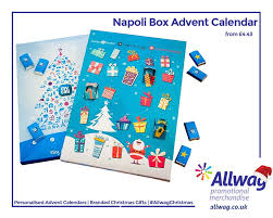 Napoli Box Branded Advent Calendars Contain 24 Doors And 120g Of Promotional Cho Personalised Advent Calendars Christmas Marketing Campaign Christmas Marketing