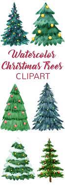 Watercolor Christmas Tree Collection Clipart Tree Clipart Etsy In 2020 Watercolor Christmas Tree Christmas Tree Drawing Christmas Tree Clipart