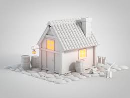 Cute Cartoon House Cartoon House Isometric Design Design