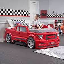 This bed is designed for a standard twin sized mattress, and the size of the completed bed is 10'4l x 45w x 36h. 25 Racing Car Beds For Children Rooms