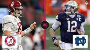 This college football tv schedule is manually compiled from media sources, college websites, and a satellite program guide. Alabama Vs Notre Dame Odds Predictions Betting Trends For College Football Playoff Semifinal Sporting News