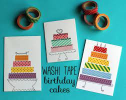 Check out several different ways to use washi tape in card making! Birthday Cards With Washi Tape Cakes Make And Takes