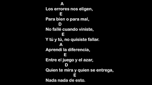Nada Fue Un Error Coti Letra Y Acordes Youtube C g am f si aqui nadie se toca, si nadie hace nada, nada… solo: nada fue un error coti letra y acordes