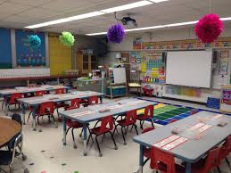Kindergarten Classroom Student Tables Smart Board Carpet Pom Poms Classroom Organization Table Kindergarten Classroom