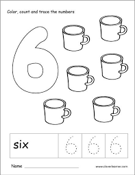 Number 6 Tracing And Colouring Worksheet For Kindergarten Numbers Preschool Kindergarten Worksheets Preschool Worksheets