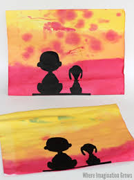 How to draw beautiful sunset scenery with watercolor step by. Easy Watercolor Charlie Brown Craft For Kids Where Imagination Grows