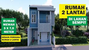 Rumah Minimalis 2 Lantai Di Lahan Sempit Lahan Cuma 5 X 7 5 Meter Youtube