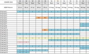 Construire automatiquement le calendrier horaire des jours ouvrés selon le numéro de semaine défini pour un outil de réservation des salles de réunion. Planning Conges Hebdomadaire Combine Forum Excel Comment Ca Marche