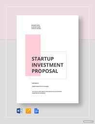 Startup Investment Proposal Template Word Doc Google Docs Apple Mac Pages In 2020 Proposal Templates Paper Template Design Business Proposal Template