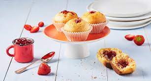 Muffin Cœur A La Fraise Dessert Alimentation Muffin Chocolat Blanc