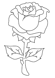 Black and white pattern for coloring book for adults. A Rose Coloring Page Free Printable Coloring Pages For Kids