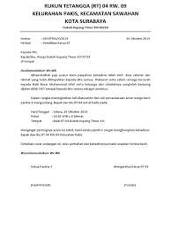 Surat edaran kerja bakti serentak di rw 011 rw011. Surat Undangan Pemilihan Ketua Rt Pdf