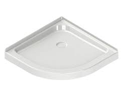 Maax Neo 40 13 In Round Corner Shower Base With Centre Drain 101428 000 001 000 Rona Corner Shower Base Shower Base Acrylic Shower Base