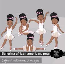 Black And White African American Clip Art Ballerina African American Clipart Little Girls Graphics Etsy Black Little Girls Black Dancers Ballerina Clipart