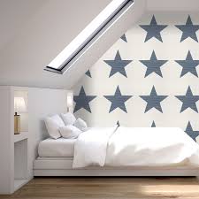 Product title 3d waterproof wallpaper border peel and stick wall border foam mirror borders removable self adhesive tiles sticker for kitchen, bathroom, bedroom. Star Wallpaper Border Teen Children S Bedroom Stripes Planets White Blue Rasch Ebay