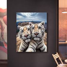 Tablou tigrii selfie amuzant – The Print Studio